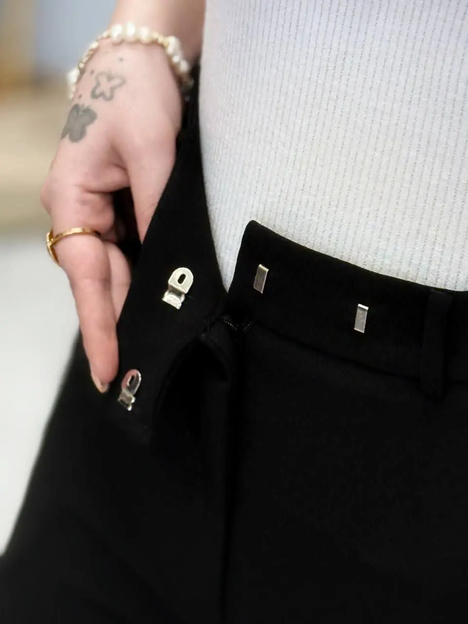 3410-شلوار بوت کات ترک مشکی